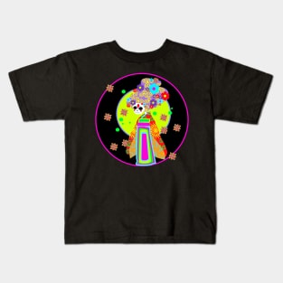 Latina Skeleton Geisha Kids T-Shirt